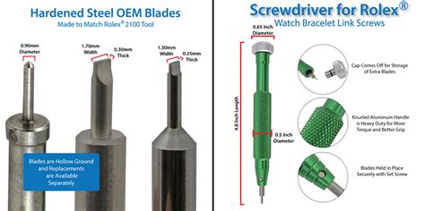 screwdriver size for rolex jubilee bracelet|Rolex jubilee bracelet screw size.